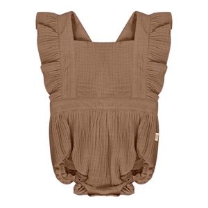 💕HP💕Brown baby girl bubble play suit